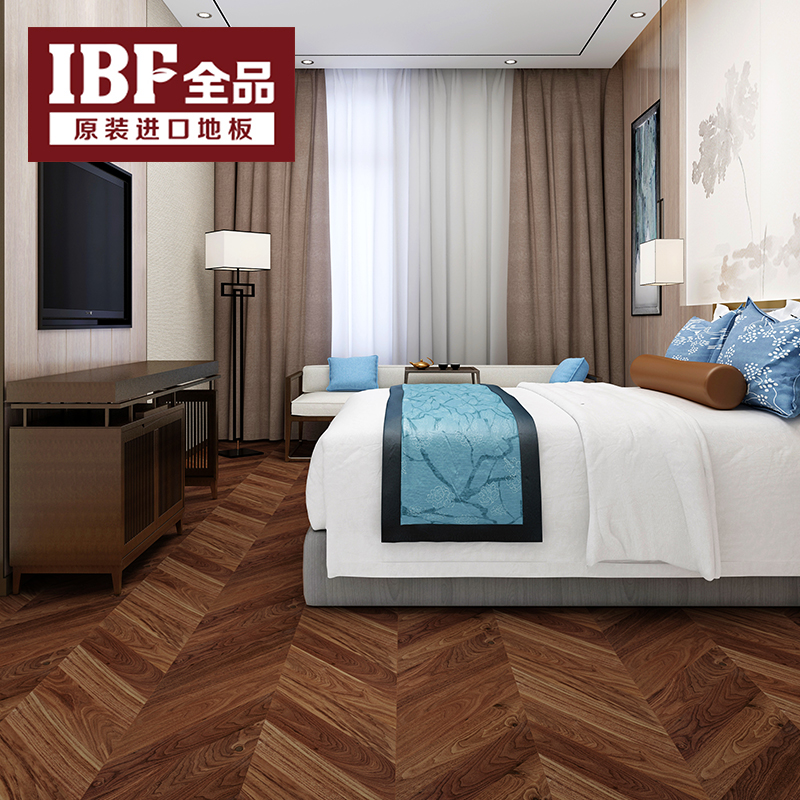 K35W  紅玫瑰胡桃木魚骨拼